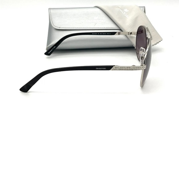 SWAROVSKI ELIS SK0078 16B Silver Black / Gray Gradient 59mm Sunglasses - Picture 5 of 6